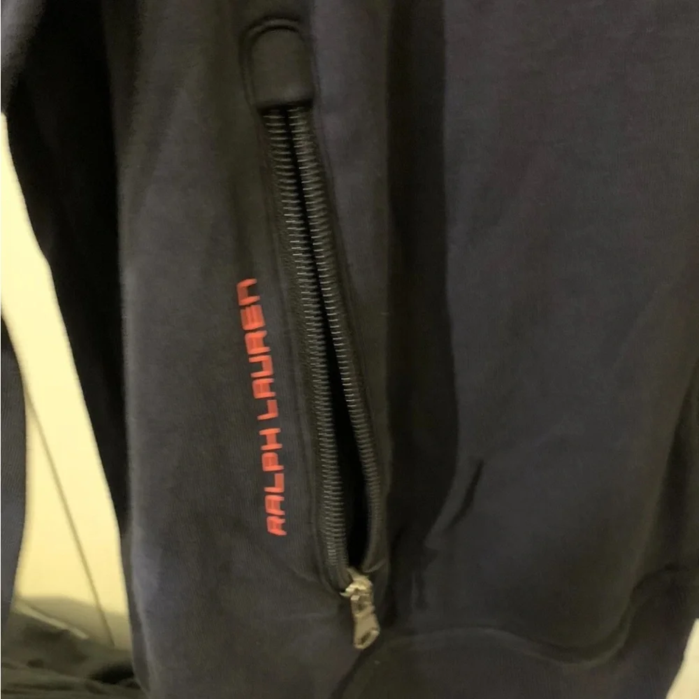 Polo‎ Ralph Lauren Mens Sz M Sport Performance Fleece Track Jacket Full ZIP Blue